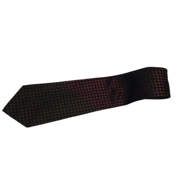 ALFANI Silk Black Colorblock Necktie - Picture 7 of 7